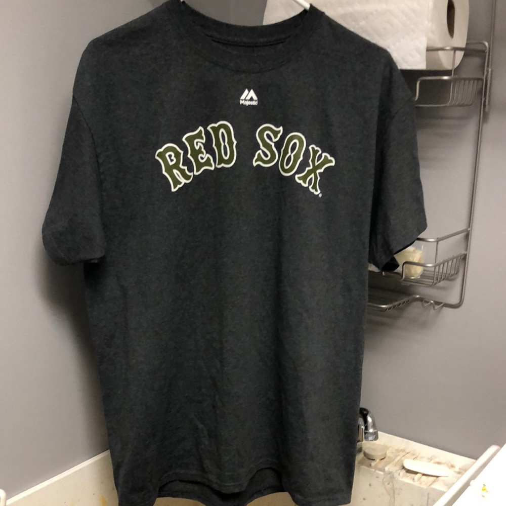 Boston Red Sox MLB Majestic Mookie Betts #50 Dark Gray Shirt Men’s Large Dodgers